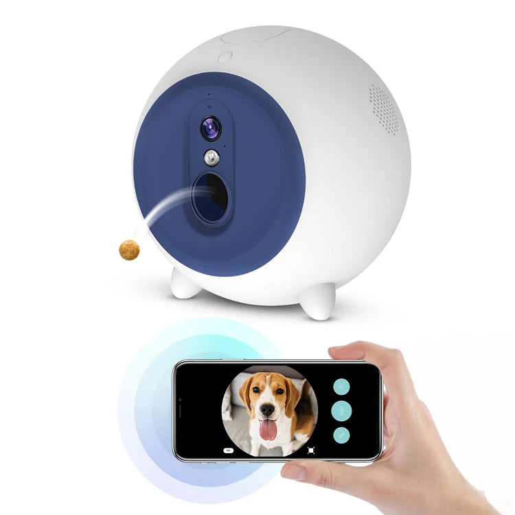 Smart Pet Feeder  Auto Dry Food Dispenser Throwing Snacks Automatic Camera Dog Cat Feeder