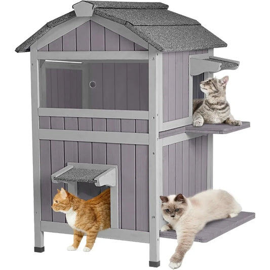 Maison réaliste extérieure - Abri pour chat 