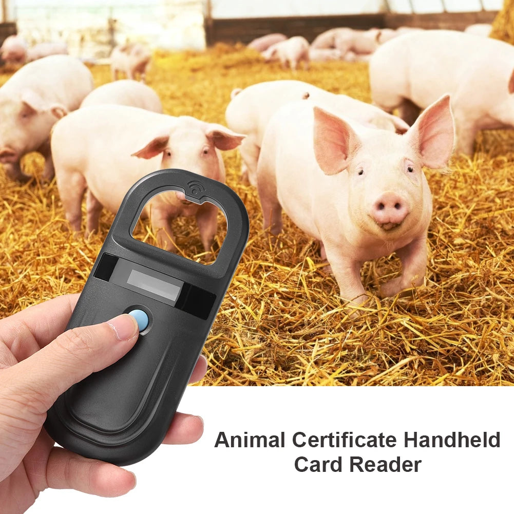 Pet Microchip Scanner Rechargeable Pet Chip ID Scanner with Stable OLED Display Pet ID Reader for ISO 11784/11785 FDX-B and ID64